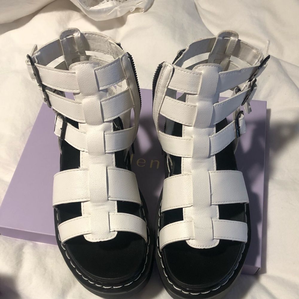 Madden Girl White Fisherman Sandals