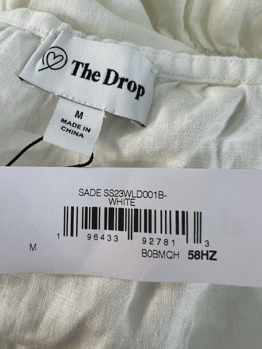 NWT THE DROP WOMEN'S SADE 100% LINEN CUT OUT MIDI DRESS M WHITE - Picture 7 of 8