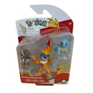 Jazwares Pokémon Battle Figure Set – Pawniard, Monferno & Squirtle