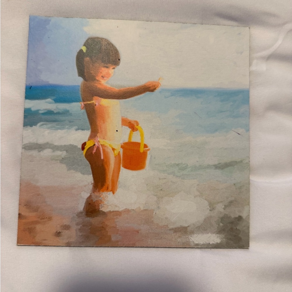 Magnetic Interchangeable Wall Art Set - Beach/Summer Theme White Frame - Picture 3 of 7