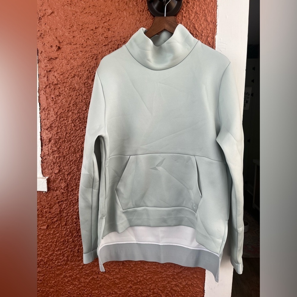Under Armour Womens Sweatshirt Large Mint Green Unstoppable Move Mock Neck