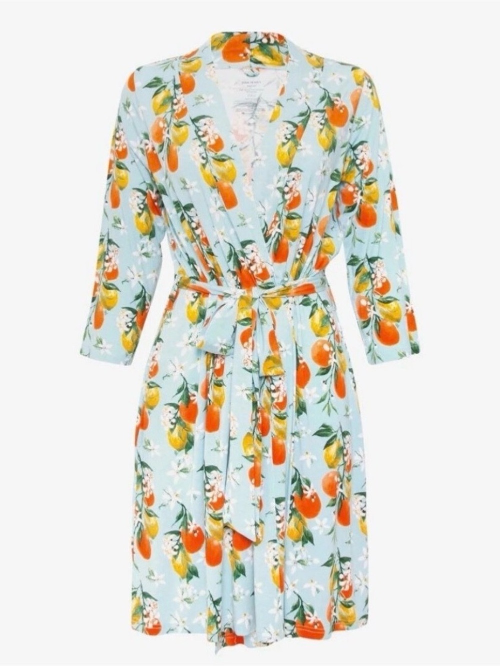 Posh Peanut Mirabella Mommy Robe XL Bamboo Tropical Orange Lemon Loungewear