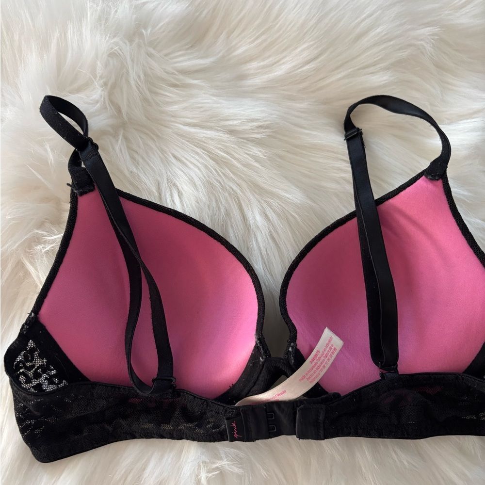 VS Pink Push-up Bra Black Pink 34 B - Picture 8 of 9