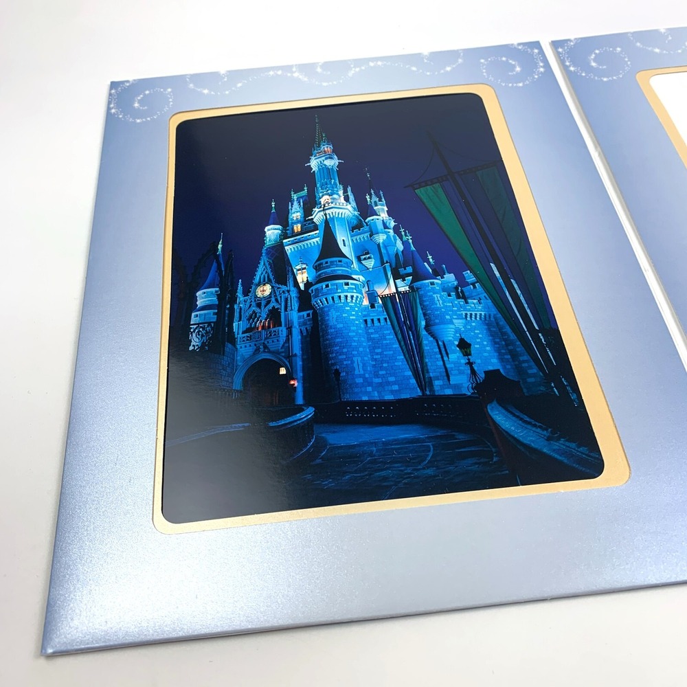 WDW Magic Kingdom Cinderellas Royal Table Photo‎ Folder Frame Night Castle Blue - Picture 5 of 12