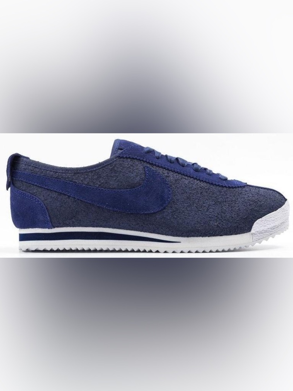 Nike Cortez 72 QS Loyal Blue sneakers featuring a dark blue suede upper size 8