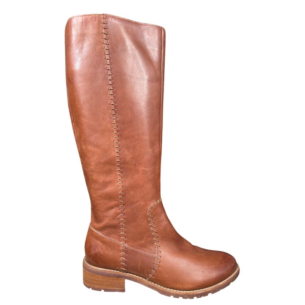 Sofft Women's Astoria Brown Leather Whipstitch Riding Boot Size US 9