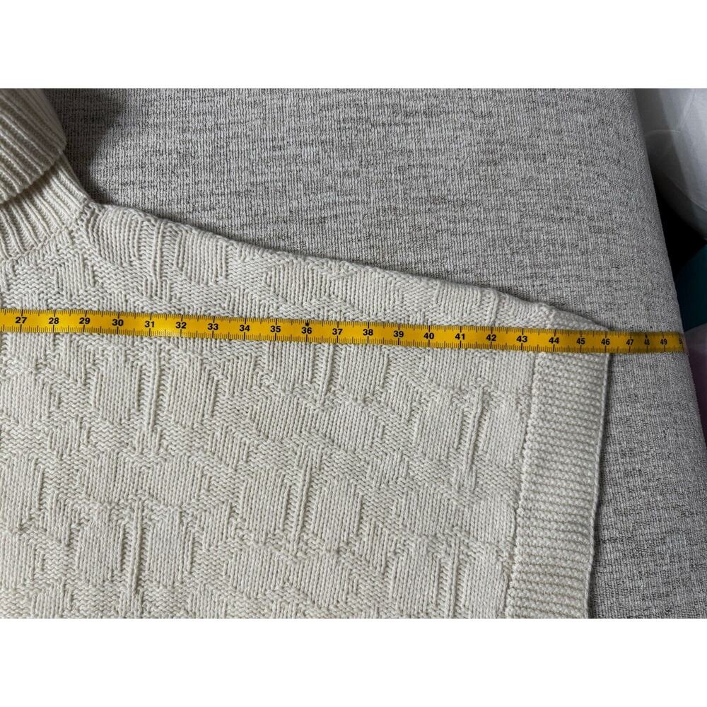 NWT Coach Women's Signature Turtleneck Wool Blend Poncho- Ivory Size M/L $498 - Picture 3 of 11