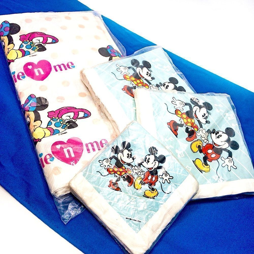 VTG Mickey/Minnie Mouse Party Napkins/Table Cover