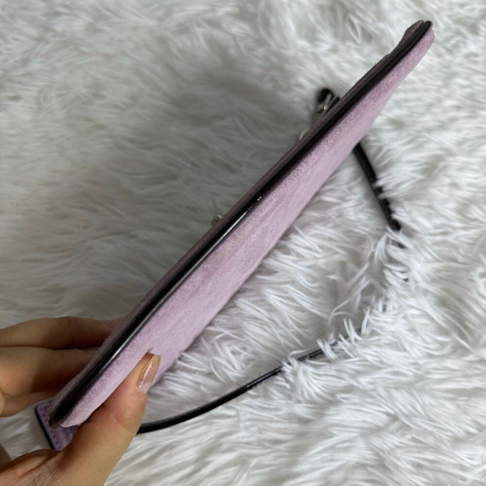 y2K COACH Suede Purple Wristlet - Picture 3 of 9