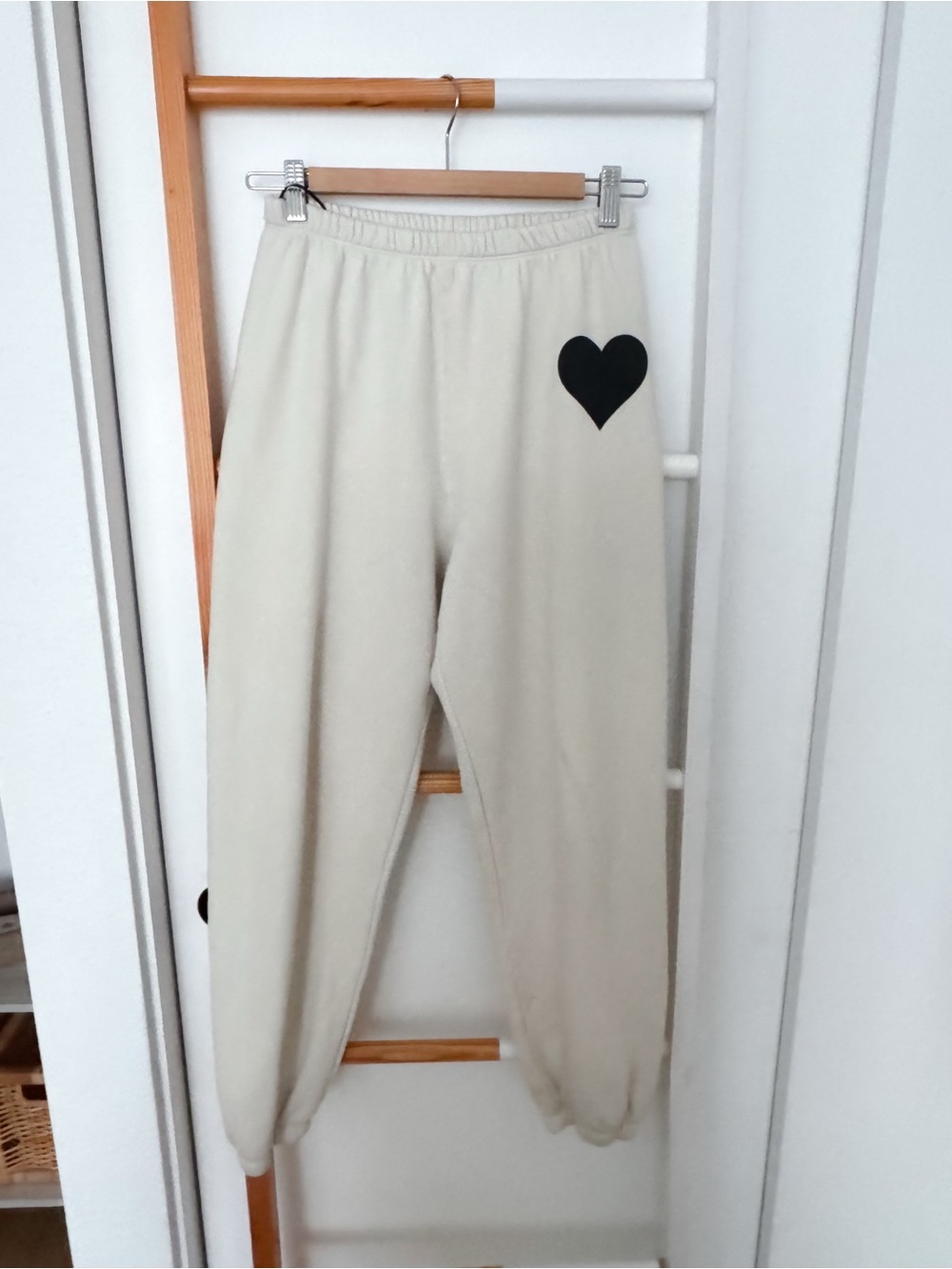 SPRWMN Heart Hoodie and Sweatpants Vintage White Cream - Picture 7 of 15