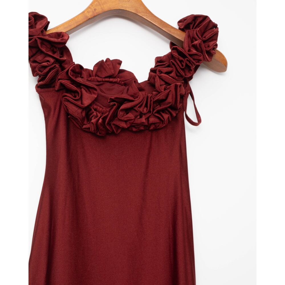 Coperni Ruffle Dress in Red Size XS - Pre-owned - Picture 7 of 8