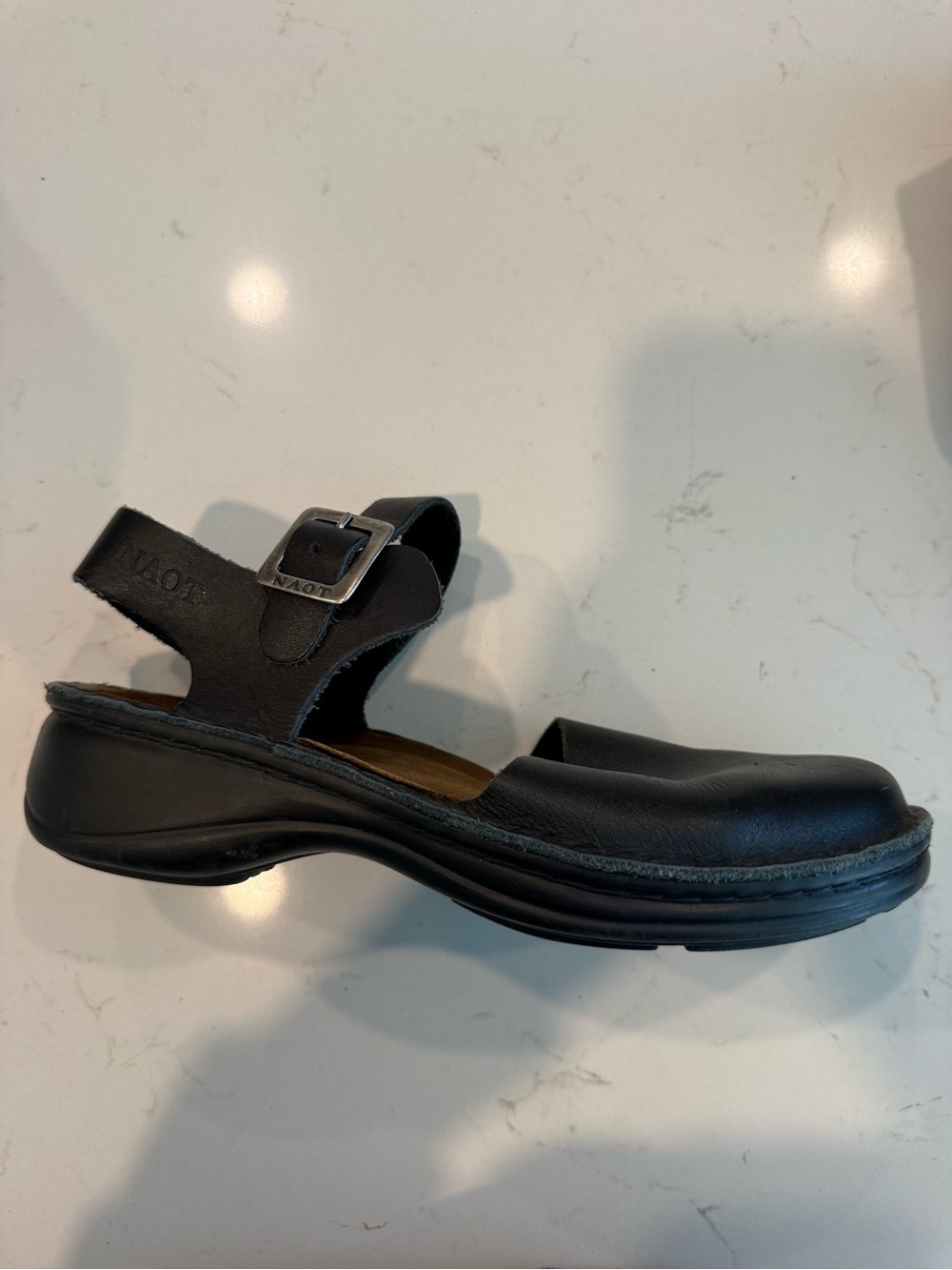 NAOT Mary Jane Clog Leather Sandals Size 37
