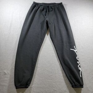Victoria's Secret PINK Sweatpants Womens Small Black Good Logo Joggers