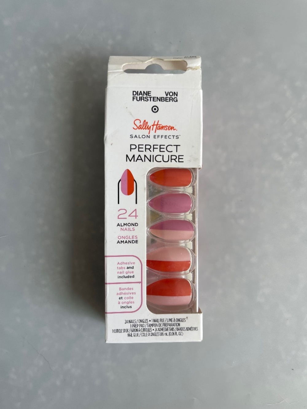 DVF for Target Sally Hansen Perfect Manicure Melon Dreams 24 Almond Nails New