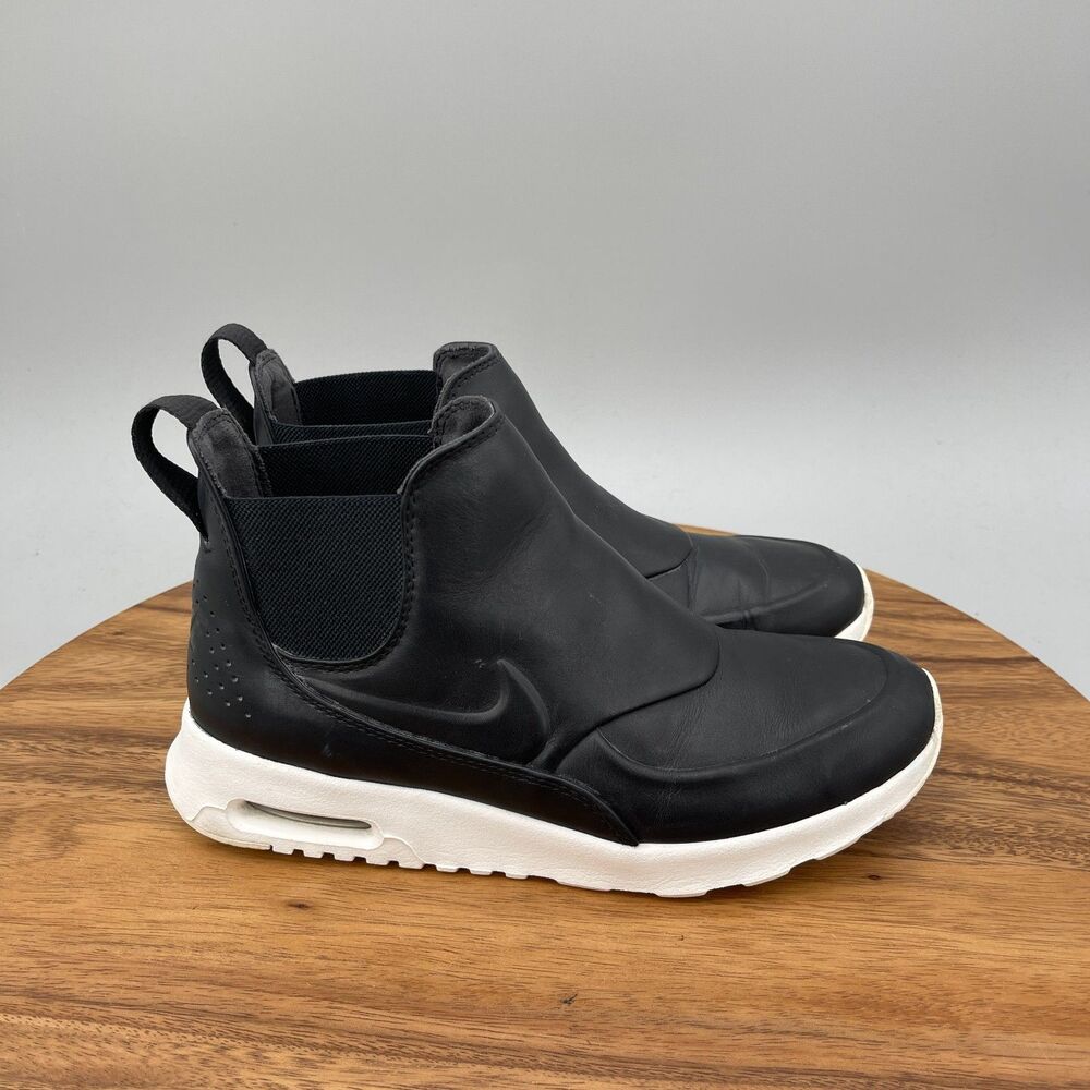 Nike Air Max Thea Shoes Womens Size 7 Black Leather Comfort Walking Sneakers Gym