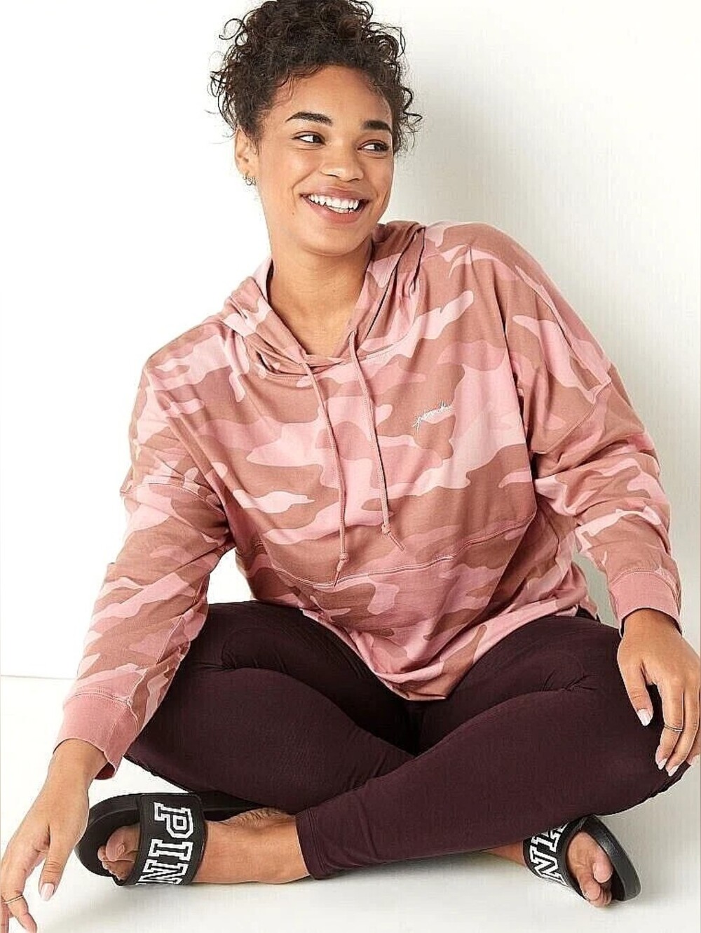 PINK Victoria's Secret Pink Camo Drawstring Hoodie