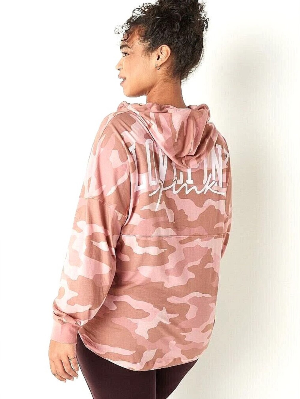 PINK Victoria's Secret Pink Camo Drawstring Hoodie - Picture 4 of 7
