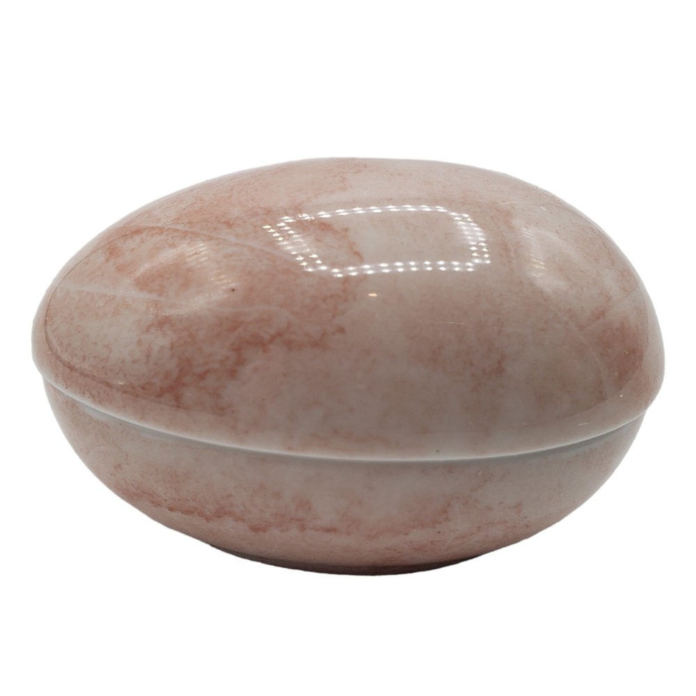 Vintage Fitz & Floyd FF Japan Pink Marbled Egg‎ Trinket Dish