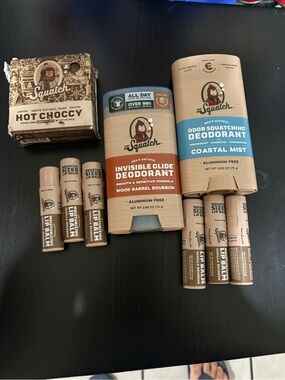 Dr. Squatch Men's Natural Deodorant & Lip Balm Set - Brown/Tan