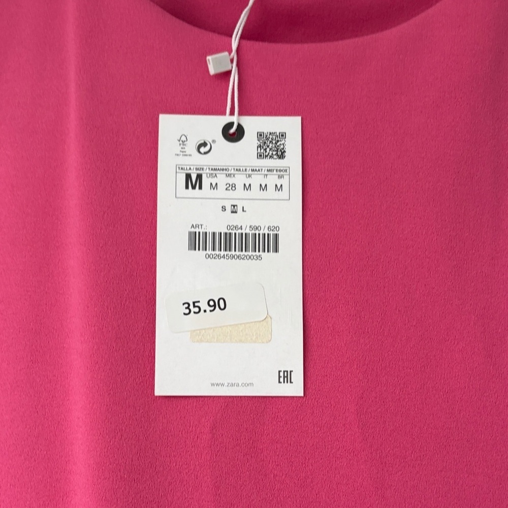 Zara Vibrant Pink Mini Dress - Picture 3 of 3