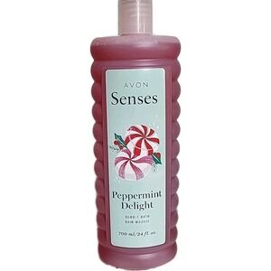 Avon 24 Fl oz Senses‎ Peppermint Delight Bubble Bath New Factory Sealed