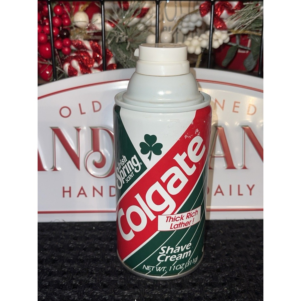 Vintage Colgate Irish Spring Scent Shaving Cream,‎ 11oz., New Old Stock