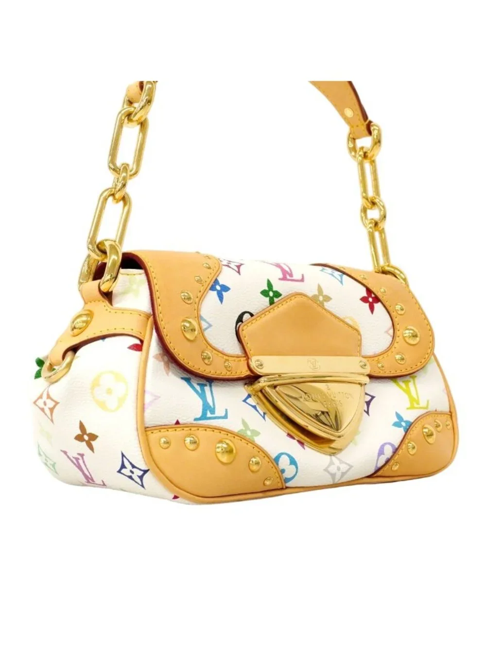 Louis Vuitton Handbag Monogram Multicolor Marilyn Blanc - Picture 2 of 10