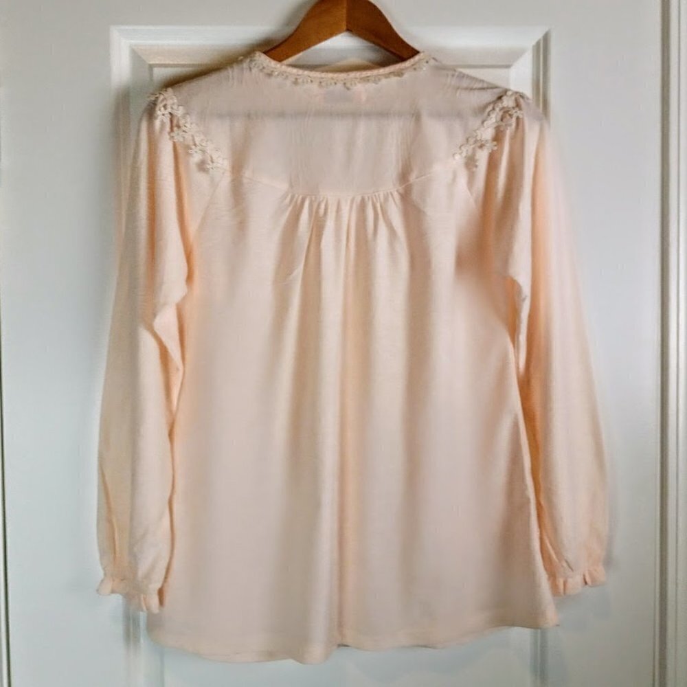 Nike Pale Peach Embellished Cotton Pajama Top - Picture 2 of 8