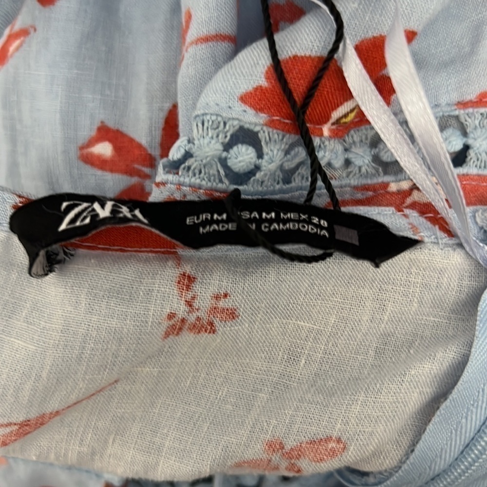 Zara Printed Linen Blend Dress - Picture 10 of 15