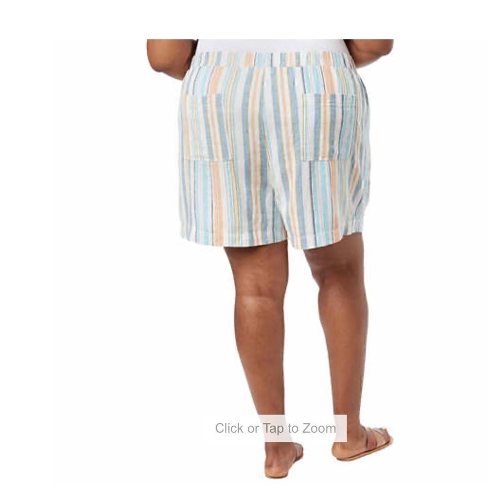 Briggs Ladies' Linen Blend Pull-On Short - Picture 8 of 8
