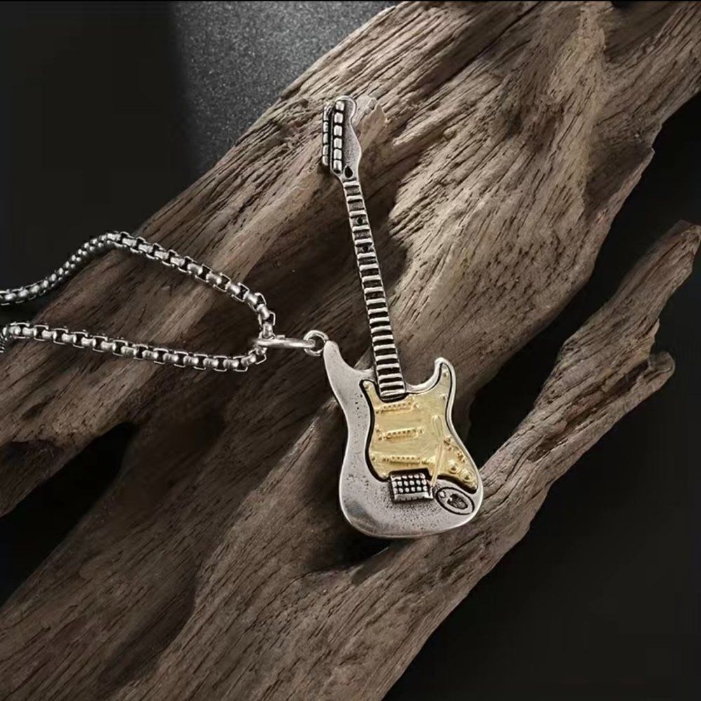 Large Guitar Rocker Necklace #737 - Picture 7 of 12