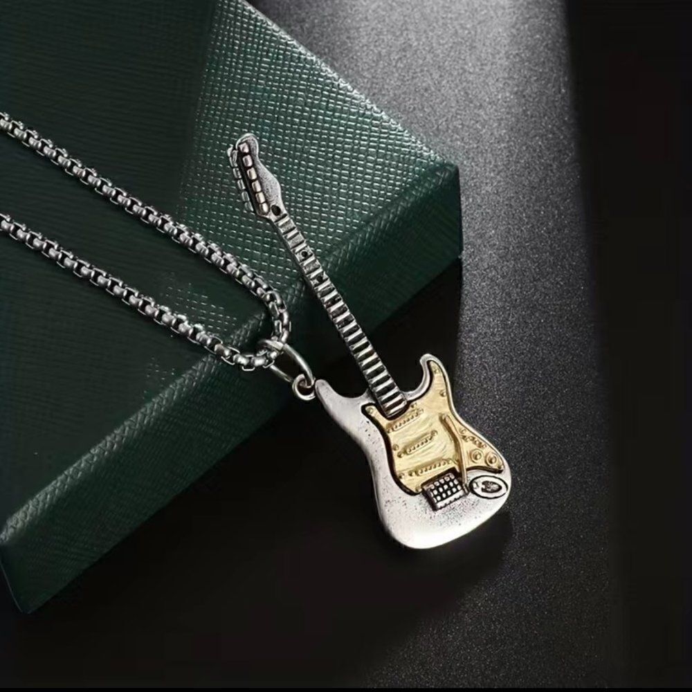 Large Guitar Rocker Necklace #737 - Picture 5 of 12