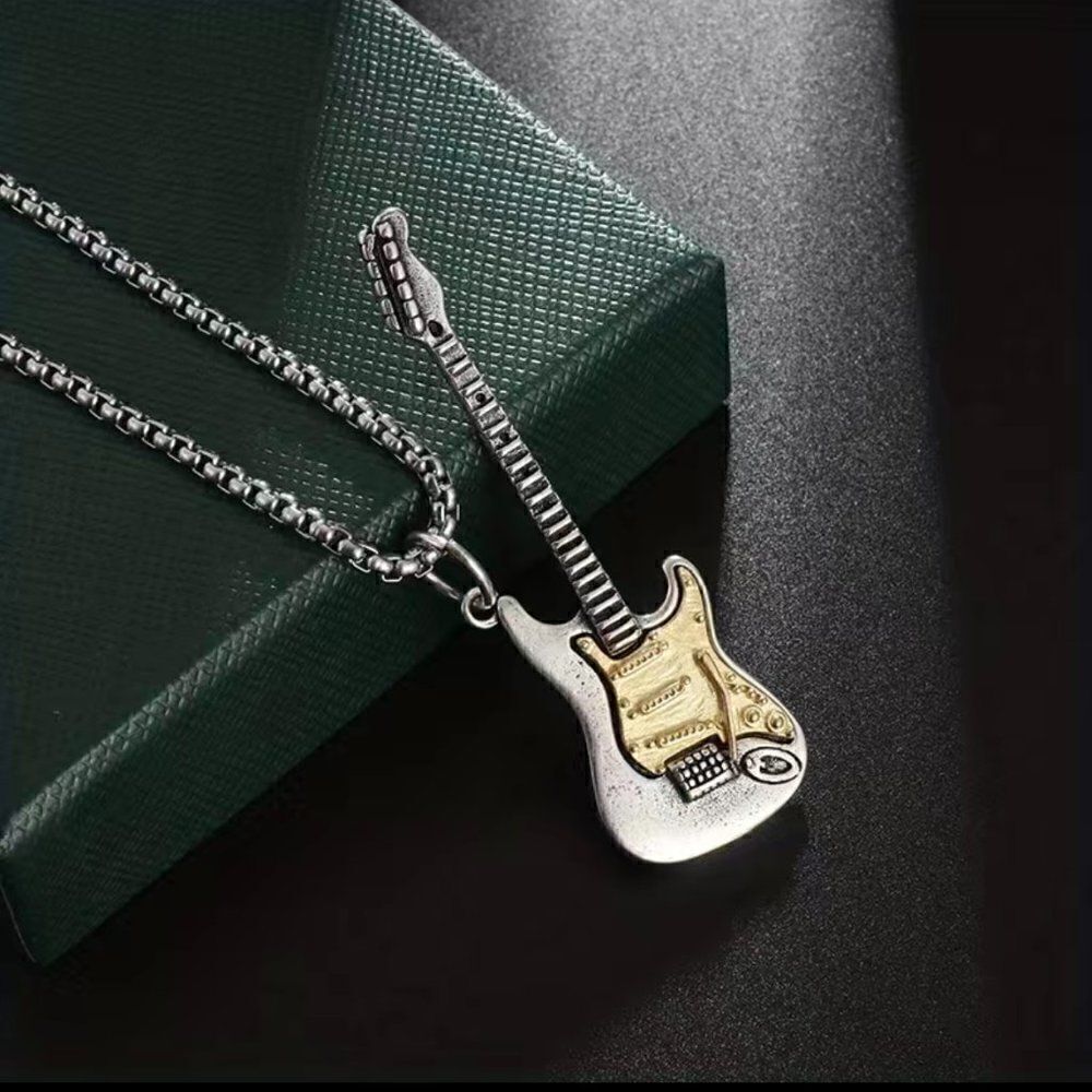 Large Guitar Rocker Necklace #737 - Picture 4 of 12