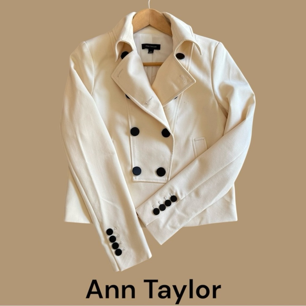 Cream Double-Breasted Women's Jacket
