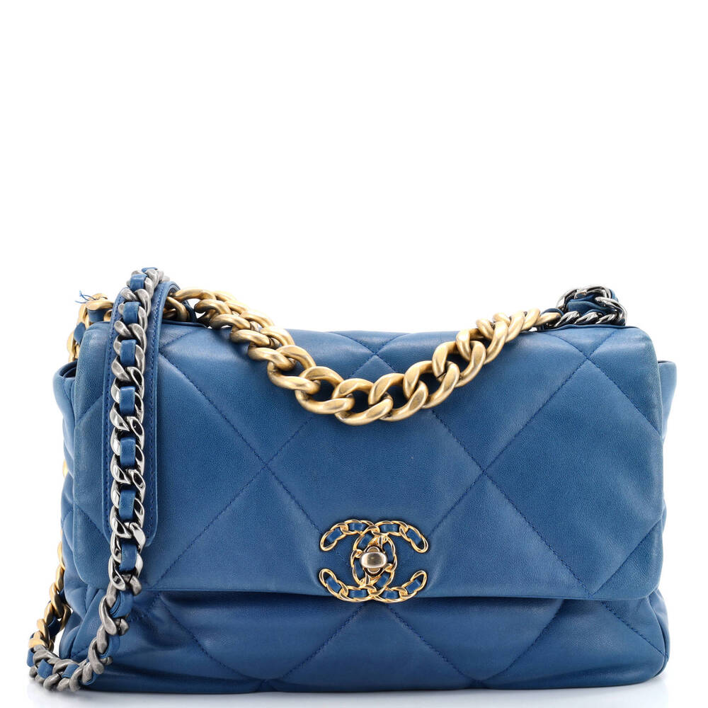 Chanel Large 19 Flap Bag Quilted Leather