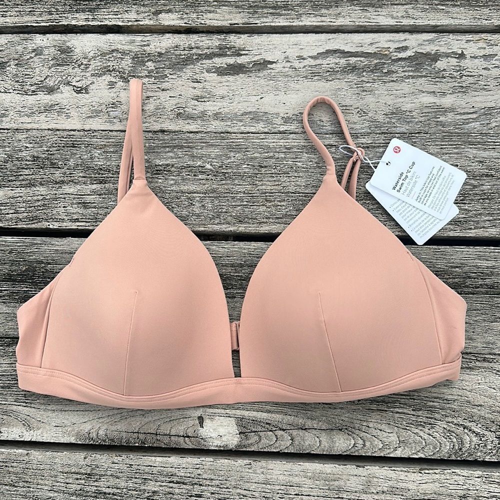 Lululemon Waterside Swim Top C Cup size 4‎ Pink Clay NWT