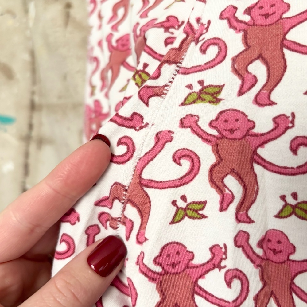 Roller Rabbit Monkey Print Long Sleeve Pajama Set - Picture 7 of 7
