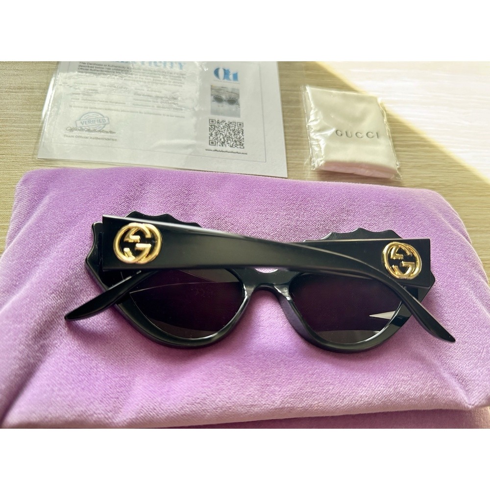GUCCI HOLLYWOOD FOREVER CRYSTAL CAT EYE SUNGLASSES *RARE* - Picture 5 of 10