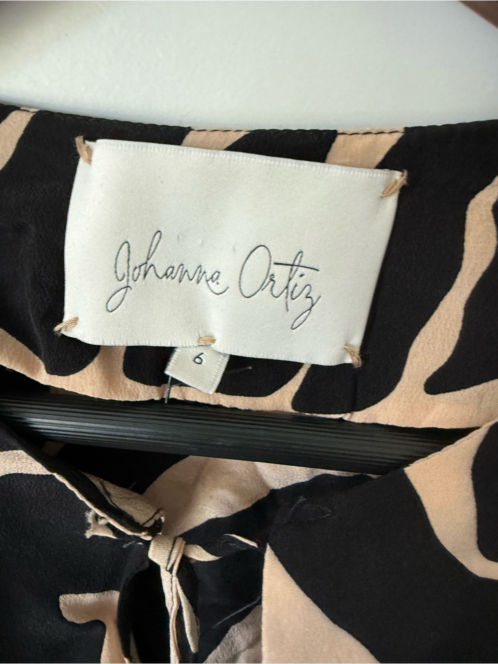 Johanna Ortiz Good Spirit Fossil Print Blouse Size 6 - Picture 3 of 6