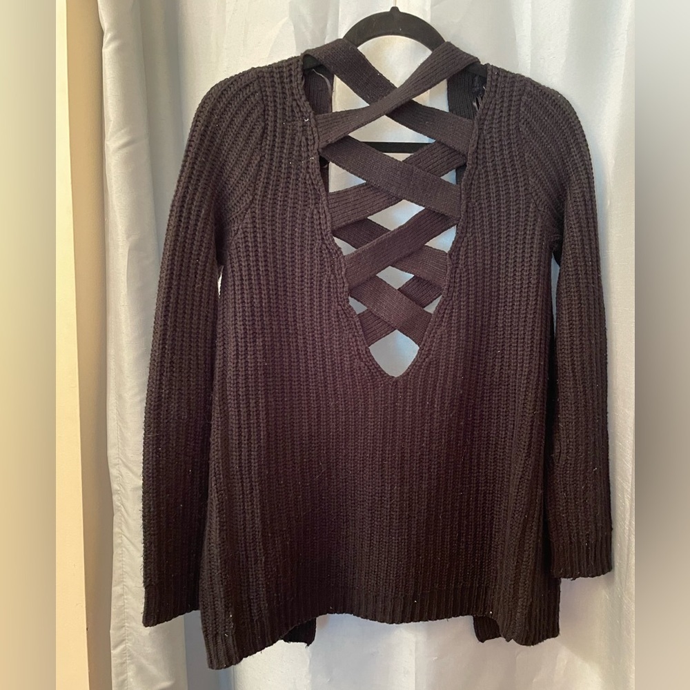 LA HEARTS CARDIGAN XS BLACK - Picture 2 of 3