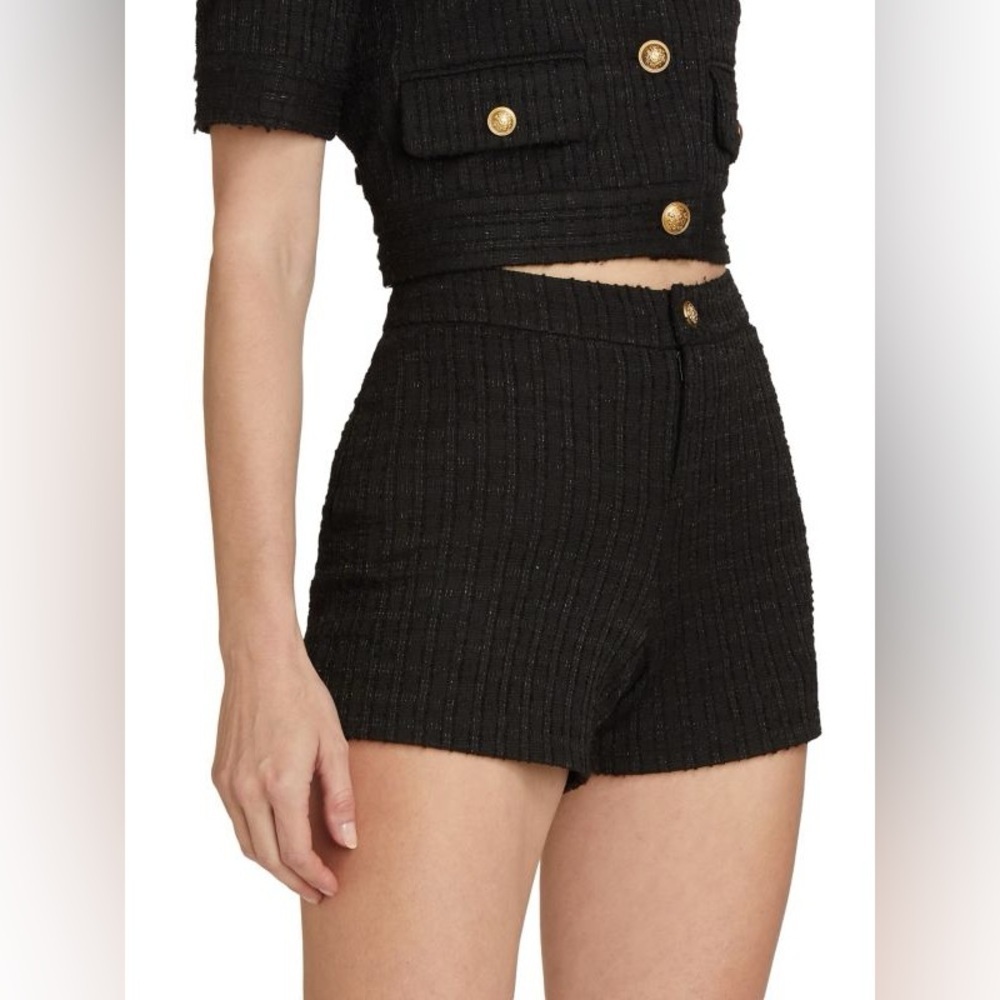 Alice + Olivia Black High Waist Shorts - Picture 5 of 12