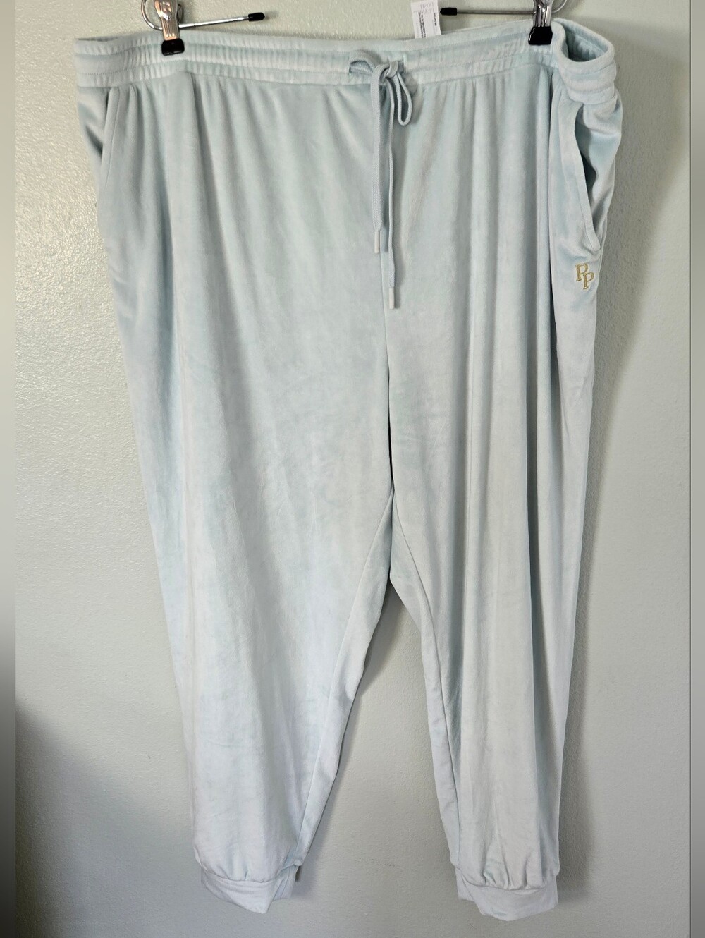 Posh Peanut | NWT Light Blue Velour Jogger Pajama Sweatpants  Size 3XL