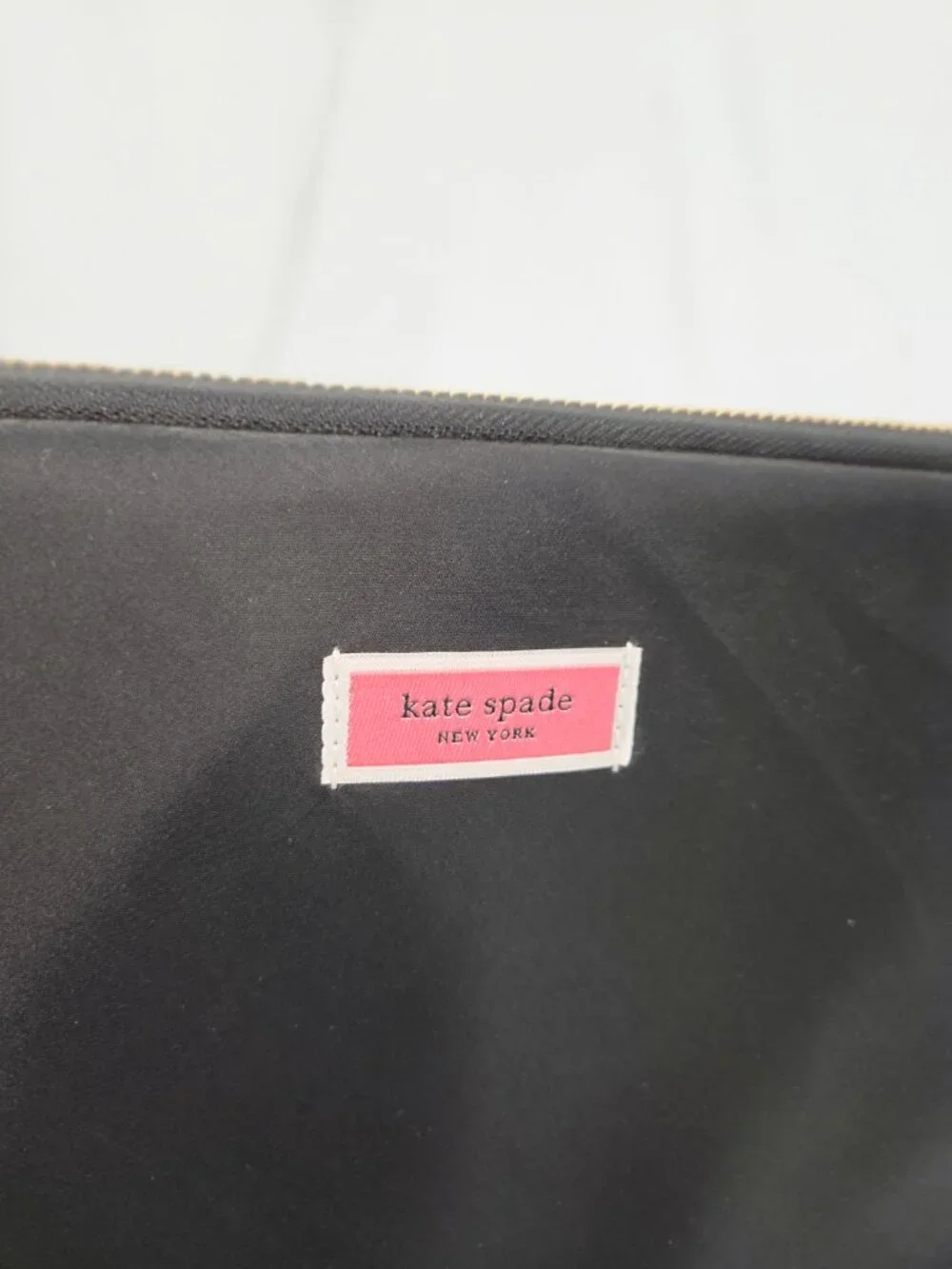VTG Kate Spade New York Y2K Black Nylon Laptop Tablet Sleeve Case - Picture 4 of 7