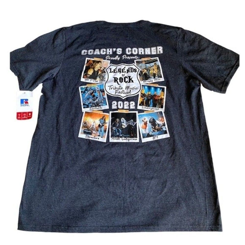 Coach’s Corner Festival Graphic T-Shirt Legends Of Rocks 2022 Bands Gray size L - Picture 3 of 12