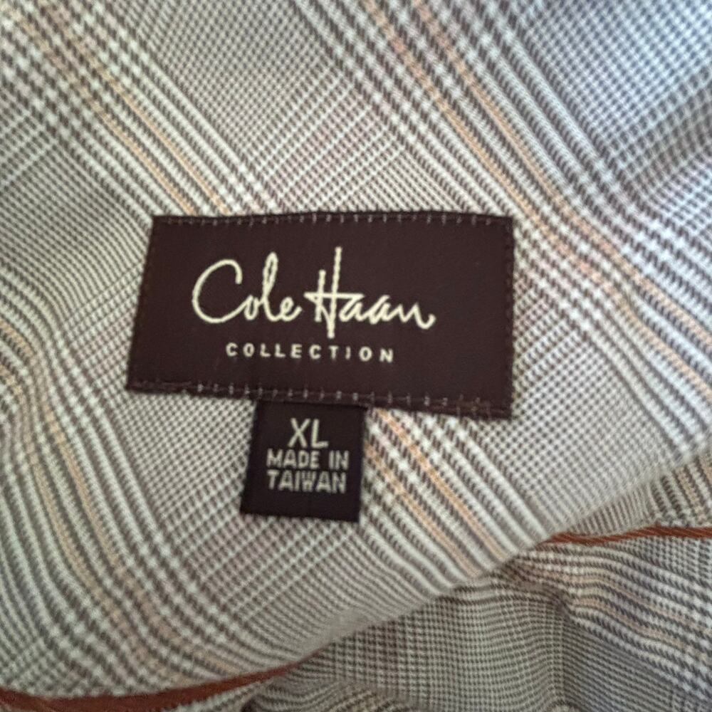 Cole Haan XL-XXL Trench Coat Jacket Mid Length Khaki Tan Classic Oversized - Picture 5 of 7