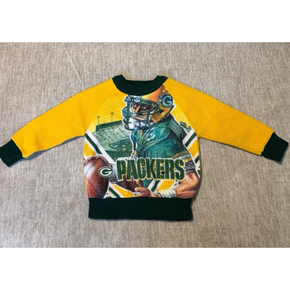 Vintage Green Bay Packers Fleece Sweatshirt Kids Size 3 NFL USA Made