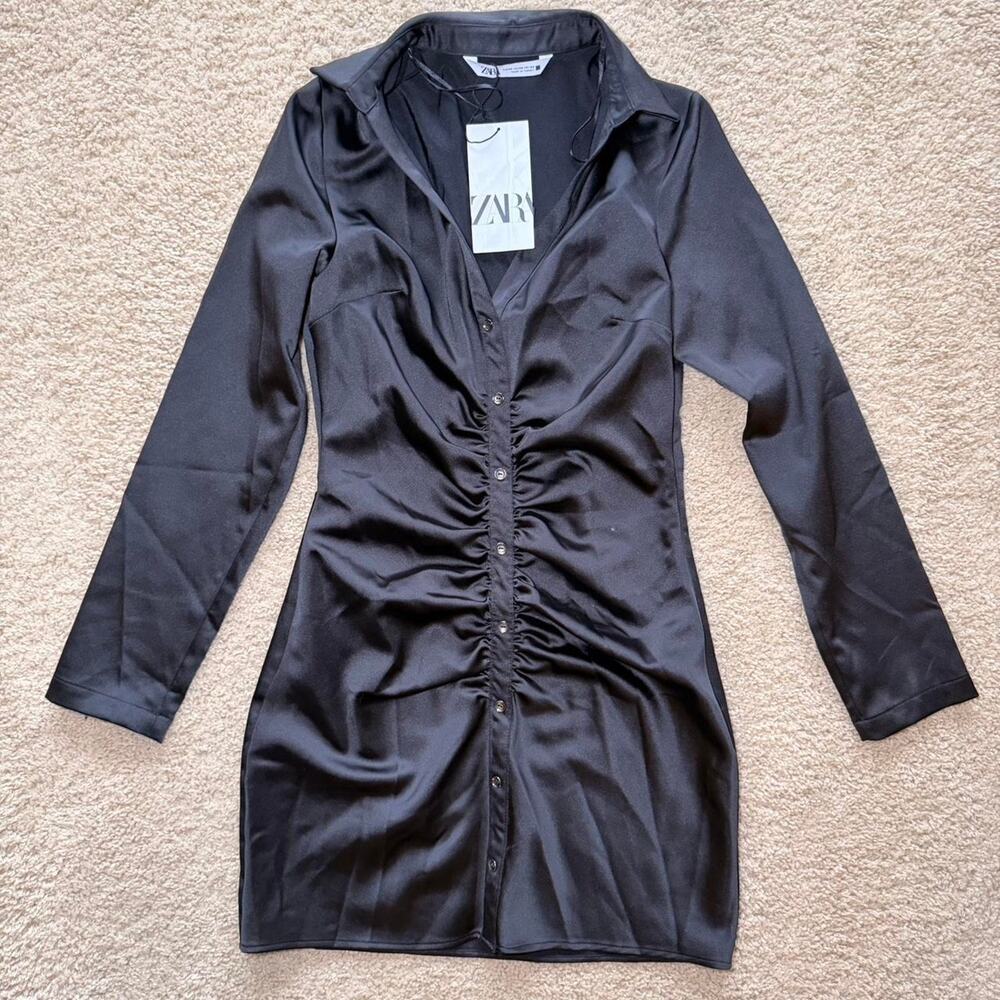 Brand new zara black satin