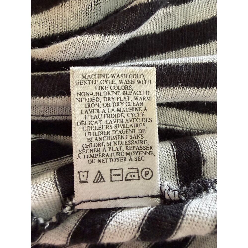 A.L.C. Striped T Shirt Cross Over Back Size Medium - Picture 4 of 5