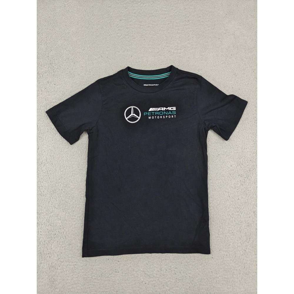 Mercedes AMG Petronas Motorsport Shirt Boys 12 Black Formula 1 Racing Tee