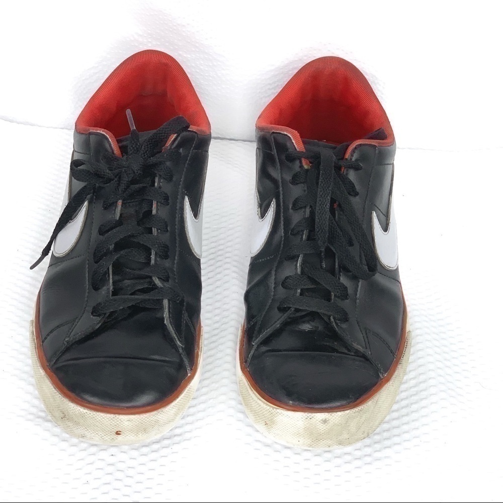 NIKE Shoes-Fair Condition Leather Upper Red/Black